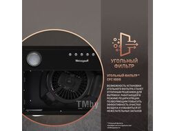 Вытяжка встраиваемая Alpha 50 PB BL черный управление: кнопочное (1 мотор) Weissgauff 429824