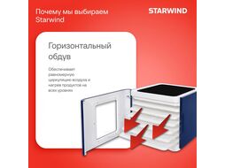 Сушка для фруктов и овощей 6под. 400Вт синий Starwind SFD6430