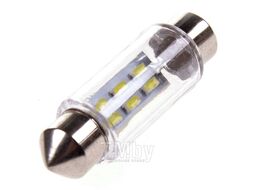 Автолампа диод T11 (C5W) 12V 6 SMD 1-конт 39мм Белая (2шт) салон/номер Skyway S08201173