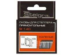 Cкобы для мебельного степлера каленые 6x1,2 мм 1000 шт./уп. Stelgrit 655006