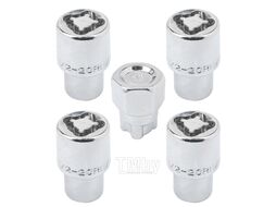 Набор секретных гаек на колесные диски 1/2"RH 5пр. Forsage F-644205