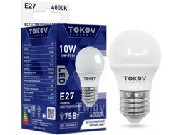 Лампа Tokov Electric 10Вт G45 4000К Е27 176-264В / TKE-G45-E27-10-4K
