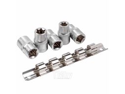 Набор головок Е-профиль 5пр. 1/2" (E12,E14,E16,E18,E20), на планке Rock FORCE RF-4053