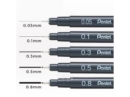 Ручка капиллярная "Pointliner" 0.03 мм, черный Pentel S20P-03A