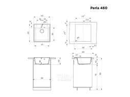 Кухонная мойка MAUNFELD Perla 460 MFQS-460DGR темно-серый