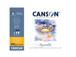 Блок-склейка бумаги для акварели "Aquarell" Canson 400106438
