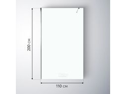 Душевая стенка Saniteco Walk-In SN-W8TB110 (110x200, прозрачное стекло, черный профиль)