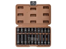 Набор головок 20пр., 1/2" (6гр.) (короткие 38мм/глубокие 78мм: 10-19мм) в пласт.кейсе FORSTIME FT-4201-5K