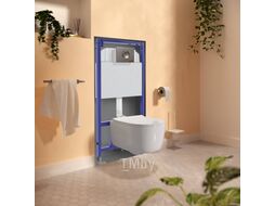 Унитаз подвесной с инсталляцией AM.PM X-Joy S C85A1700MBSC + Berges Novum 525 040000 + L5 040015