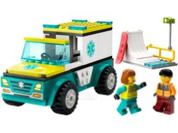 Конструктор Lego City Скорая помощь и сноубордист / 60403