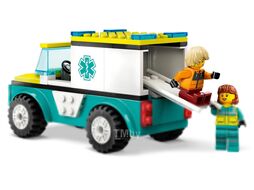 Конструктор Lego City Скорая помощь и сноубордист / 60403