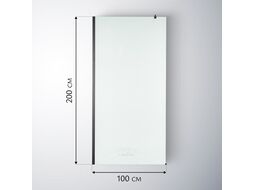 Душевая стенка Saniteco Walk-In SN-W6MB100 (100x200, матовое стекло, черный профиль)
