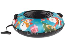 Тюбинг-ватрушка Snowstorm BZ-90 Cristmass / W112873 (90см, бирюзовый/черный)