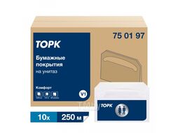 Покрытия бумажные индивидуальные Advanced на унитаз V1, 250 шт/упак Tork 750197-00