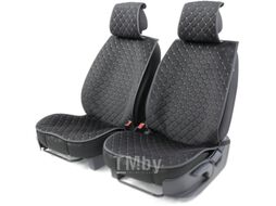 Комплект накидок на автомобильные сиденья Car Performance CUS-1012 BK/GY (черный/серый)