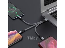 Кабель Hoco X47 Lightning/Micro/Type-C (0.25м, металлик)