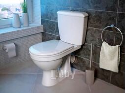 Унитаз напольный Оскольская керамика Суперкомпакт (белый, косой выпуск)