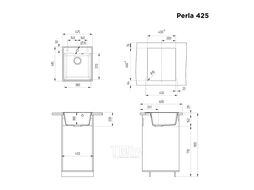 Кухонная мойка MAUNFELD Perla MFQS-425W кремовый