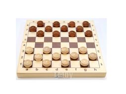 Игра настольная "Шашки деревянные" Десятое Королевство 2841