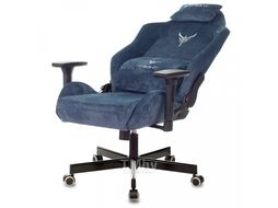 Кресло игровое Knight N1 Fabric розовый Velvet 36 с подголов. крестов. металл