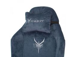 Кресло игровое Knight N1 Fabric розовый Velvet 36 с подголов. крестов. металл