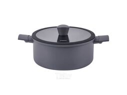 Кастрюля MAUNFELD ASTRID MF20ASTR1CR из кованого алюминия со стеклянной крышкой, 20 см,3 л