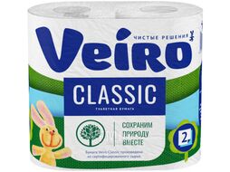Бумага туал. Classic 4 шт. белая, двухслойная Veiro 5С24