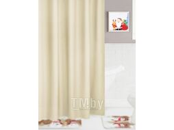 Шторка-занавеска для ванны Home One Waffle 180x180 / 372244 (бежевый)