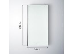 Душевая стенка Saniteco Walk-In SN-W8MB90 (90x200, матовое стекло, черный профиль)