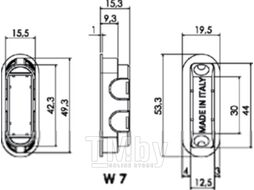 Защелка врезная с фиксацией Morelli M1895 SC