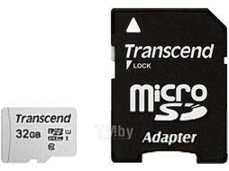 Карта памяти Transcend microSDHC 300S 32GB Class 10 UHS-I U1 (TS32GUSD300S-A)