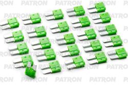 Предохранитель пласт.коробка MICRO2 Fuse 30A зеленый PATRON PFS059