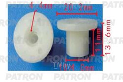 Клипса пластмассовая GM применяемость: втулка защита двигателя PATRON P37-1599
