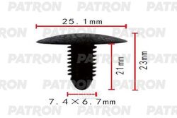Клипса пластмассовая GM применяемость: капот, подкрылки, обивка салона PATRON P37-1754