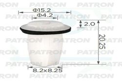 Клипса пластмассовая HONDA применяемость: втулка под винт 5мм PATRON P37-2361