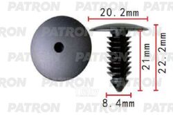 Клипса пластмассовая Chrysler применяемость: обивка двери PATRON P37-2008