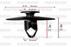 Клипса пластмассовая Ford применяемость: внутренняя отделка, бампер, защита PATRON P37-0438