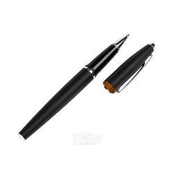 Ручка роллер "Calais Satin Chrome" 0,7 мм, метал., подарочн. упак., матовый серебристый/черный, стерж. черный Cross AT0115-16