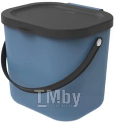 Контейнер для мусора 6 l ALBULA черный/синий Rotho 1030306161