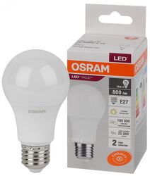 Лампа светодиодная А75 8,5Вт Е27 3000К 4058075578821 LED Value OSRAM