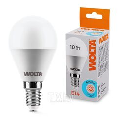 Лампа светодиодная WOLTA G45 10Вт Е14 6500К 25W45GL10E14