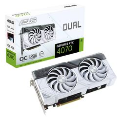 Видеокарта GeForce RTX 4070, 12Gb GDDR6X 192bit, ASUS DUAL-RTX4070-O12G-WHITE, RTL