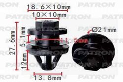 Клипса пластмассовая VAG применяемость: пружинный зажим PATRON P37-1395