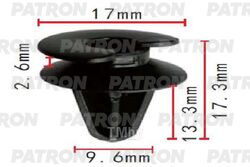 Клипса пластмассовая GM применяемость: вери,отделка (различная) PATRON P37-1935