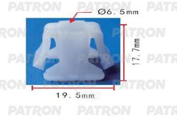 Клипса пластмассовая GM применяемость: внутренняя отделка PATRON P37-1816