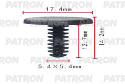 Клипса пластмассовая GM применяемость: кузов - решётки PATRON P37-1728