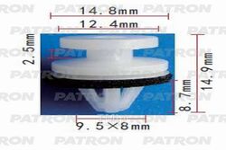 Клипса пластмассовая MERCEDES применяемость: багажный отсек, обшивка PATRON P37-1063
