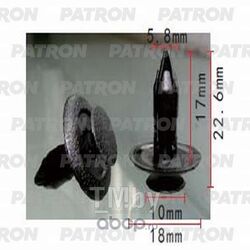 Клипса пластмассовая (комплект 10шт) Mazda применяемость: PATRON P37-1150S