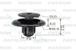 Клипса пластмассовая Mazda применяемость: бампер, защита, отделка капота PATRON P37-0037A