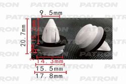 Клипса пластмассовая BMW применяемость: внутренняя отделка PATRON P37-0265